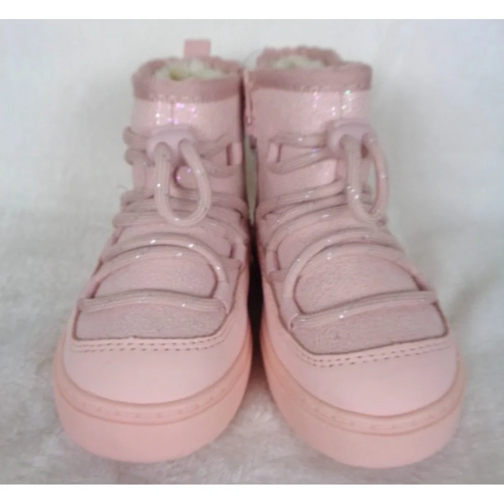 Cat & Jack Toddler Girls Sophia Sparkly Winter‎ Boots Blush Pink Size 6